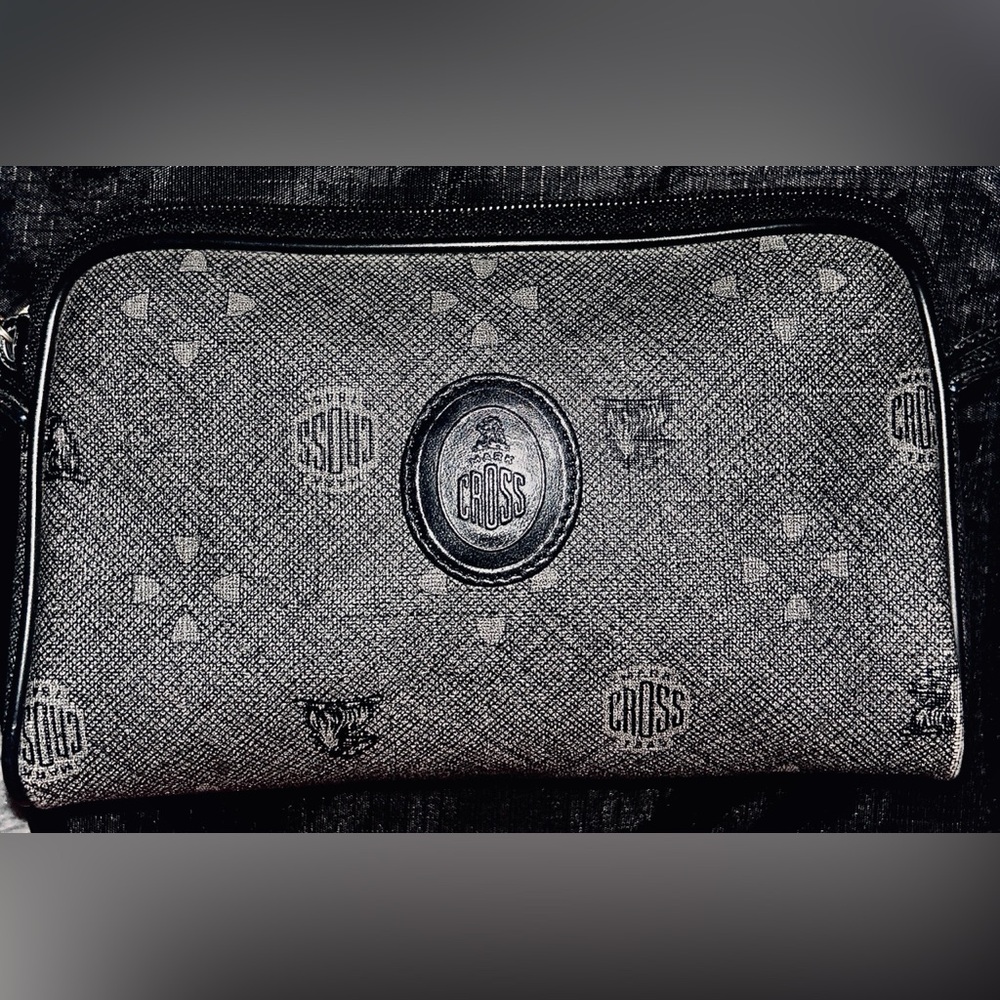 Vintage Chic Mark Cross Black and White Crossbody Bag